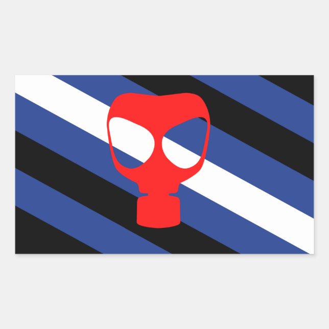 Mask Pride Flag Rectangular Sticker (Front)