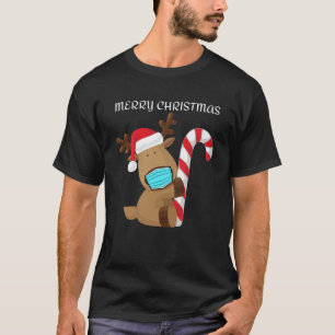 Mask Reindeer Christmas Shirt Christmas Reindeer C