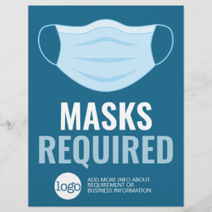 Mask Required with Drawing plus Additional Text