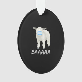 Mask sheep | Funny sheep with face mask design Ornament