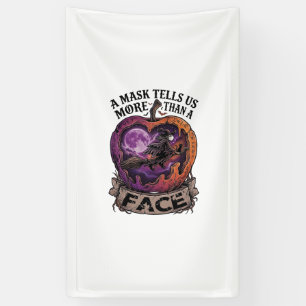 Mask Tells Us More Than Face Halloween Witch Apple Banner