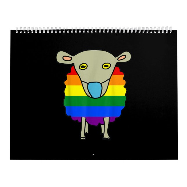 Mask-Wearing Sheep | Colourful Sheep Present Calendar (Cover)