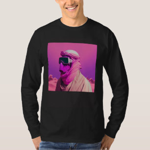 Masked Arab in a Vaporwave Desert Retrowave style T-Shirt