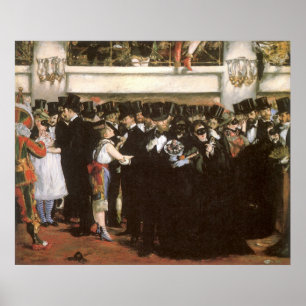 Masked Ball at the Opera by Edouard Manet Poster