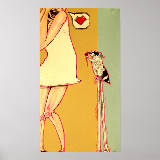 Masked Bandit Steals A Heart Poster (Front)