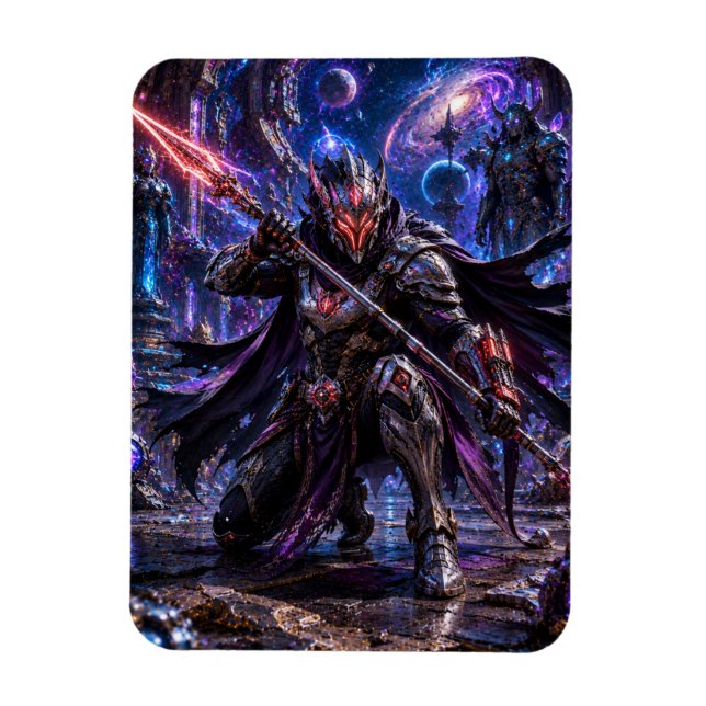 Masked Cosmic Pirate — Mysterious Energy Warrior Magnet (Vertical)
