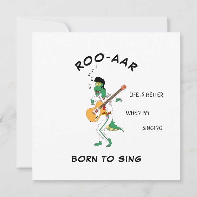 Masked Dino Singer Soundwave Song Card for Friend (Front)