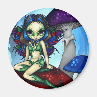 "Masked Fairy on the Mushrooms" Magnet