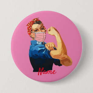 Masked Female Empowerment Thunder_Cove  7.5 Cm Round Badge