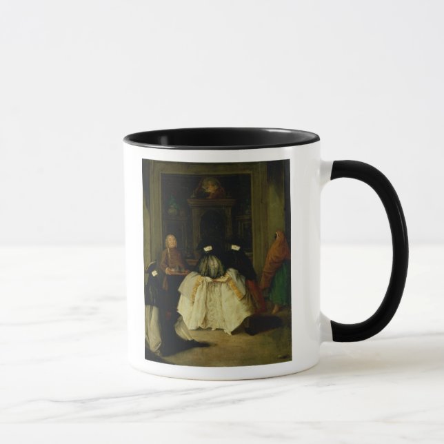 Masked Figures in a Venetian Coffee House Mug (Right)