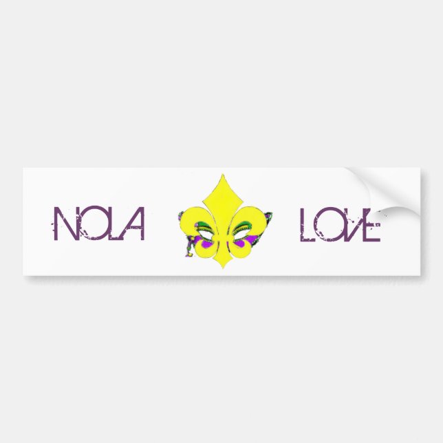 Masked Fleur De Lis Bumper Sticker (Front)