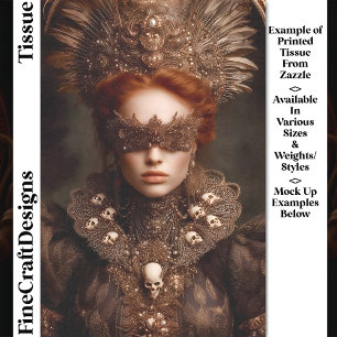 Masked Gothic Masquerade Woman DU1 Decoupage Tissue Paper