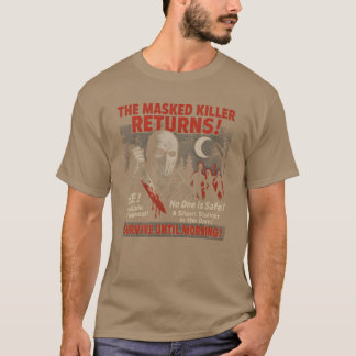 Masked Killer Returns Slasher Movie Poster Vintage T-Shirt