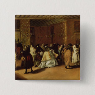 Masked Meeting 15 Cm Square Badge