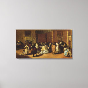 Masked Meeting Canvas Print