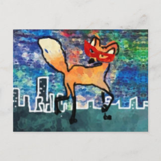 Masked Red Fox Postcard
