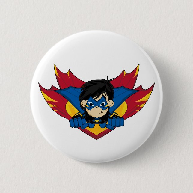 Masked Superhero Girl Badge (Front)