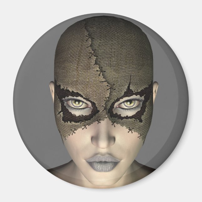 Masked Woman Magnet (Front)