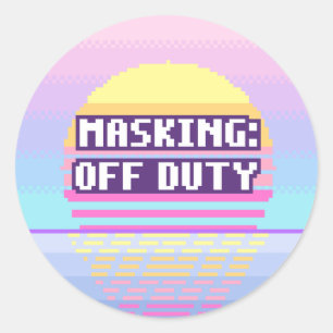 Masking: Off Duty Neurodivergent Pixel Sticker