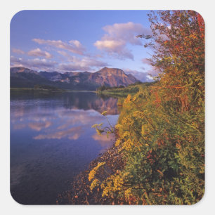 Maskinonge Lake in Waterton Lakes National Park 2 Square Sticker