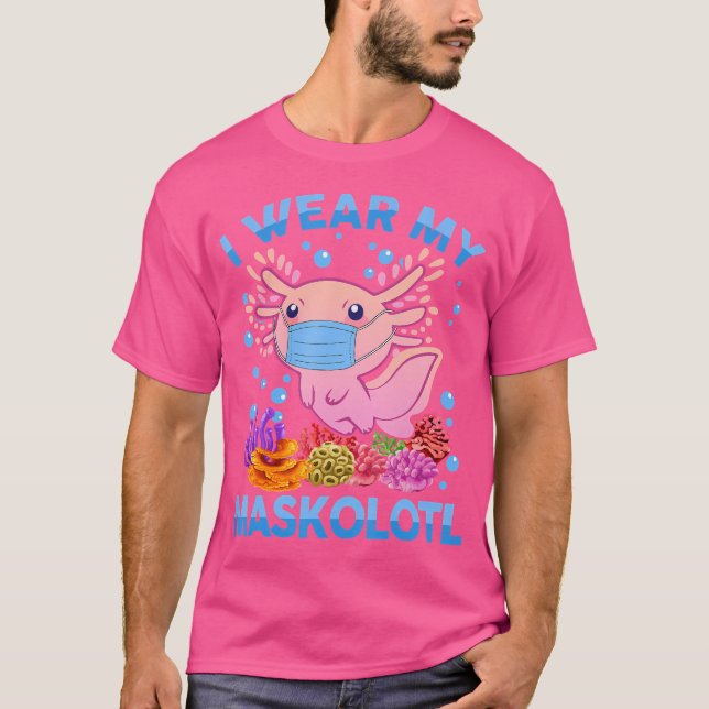 Maskolotl Cute Axolotl Youth ns Salamander T-Shirt (Front)