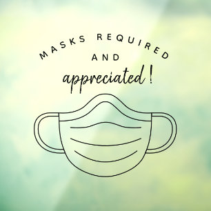 Masks Required and Appreciated Modern Face mask