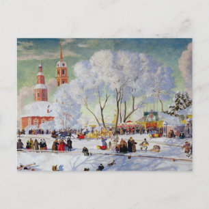 Maslanitsa -Butter Week Winter Holiday Postcard