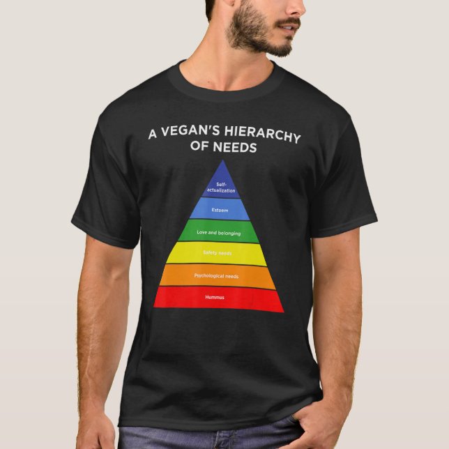Maslow Hierarchy Of Needs Vegan Hummus   T-Shirt (Front)