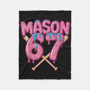 Mason 67 Funny Ice Cream Drip Bysebyll Meme Fleece Blanket