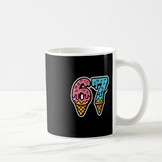 Mason 67 Ice Cream Cute Meme Six Seven  Coffee Mug (Right)