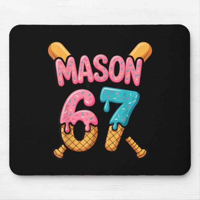 Mason 67 Ice Cream Drip Baseball  Mouse Pad (Front)