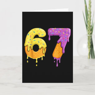 Mason 67 Ice Cream Drip Meme Six Seven Funny  Card