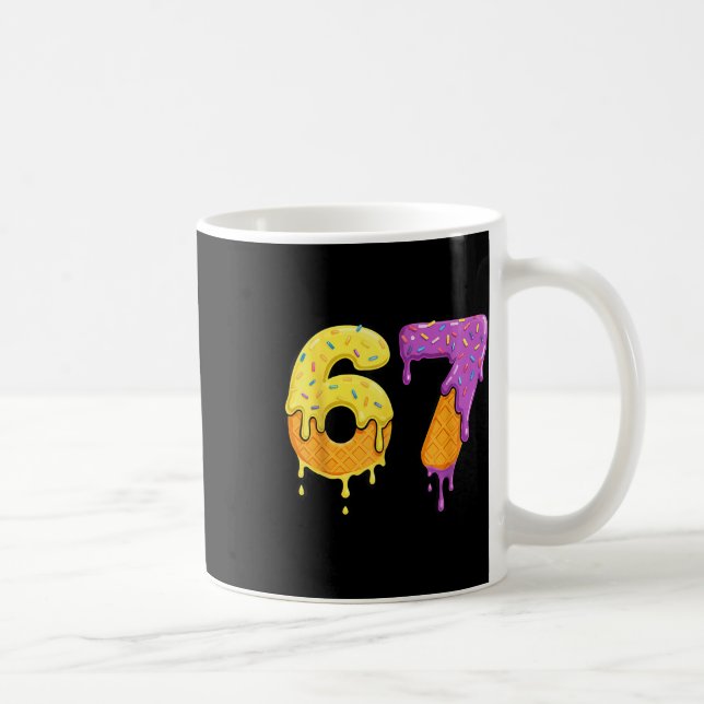 Mason 67 Ice Cream Drip Meme Six Seven Funny  Coffee Mug (Right)