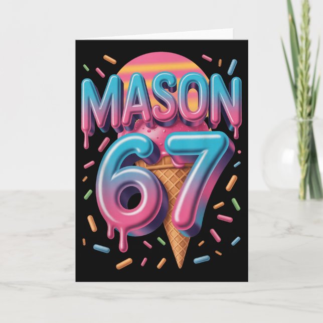 Mason 67 Meme Ice Cream Bysebyll Drip _1  Card (Front)