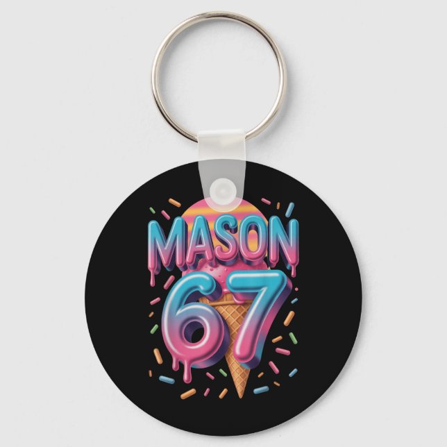 Mason 67 Meme Ice Cream Bysebyll Drip _1  Key Ring (Front)