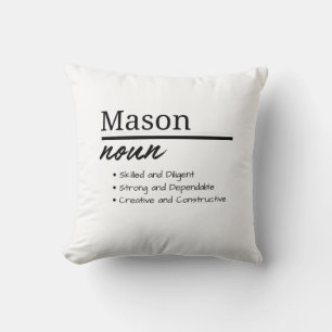 Mason, Boy Personalised Name Definition Cushion
