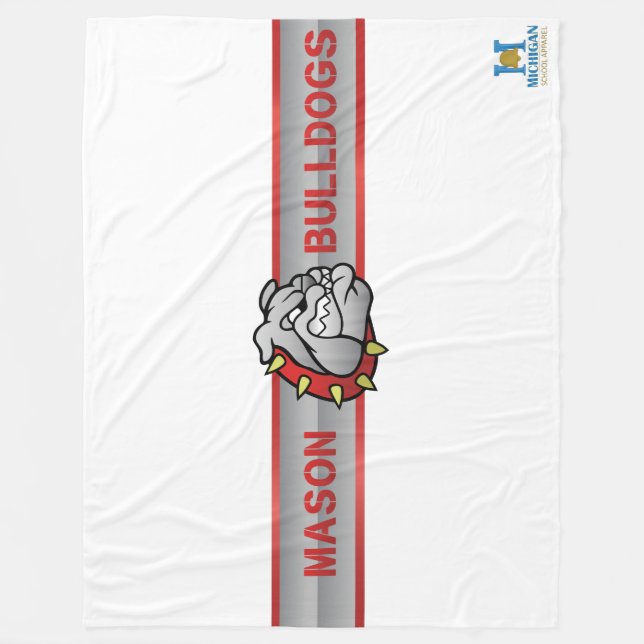 Mason Bulldogs #4 Fleece Blanket (Front)
