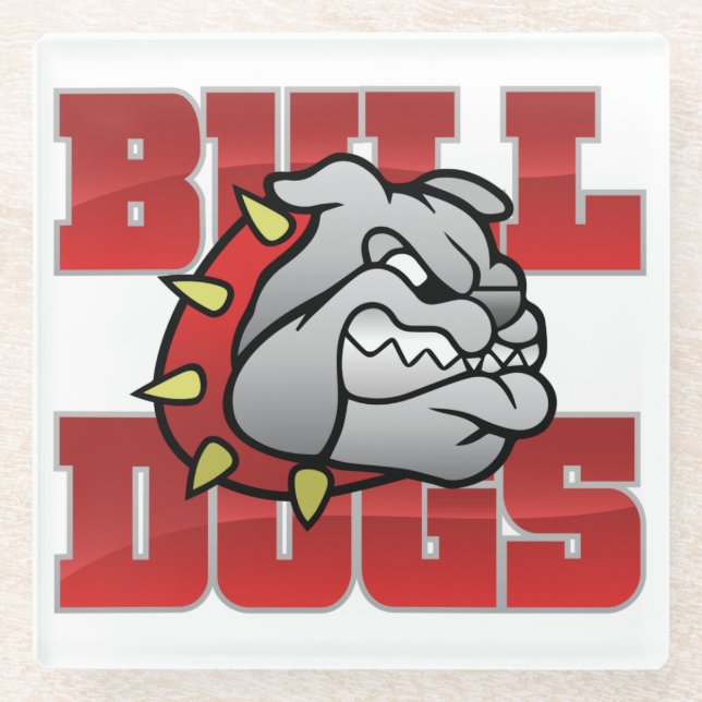 Mason Bulldogs #5 Glass Coaster (Front)