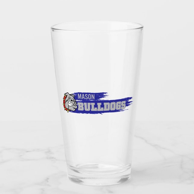 Mason Bulldogs #6 Glass (Front)