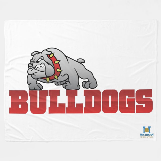 Mason Bulldogs #8 Fleece Blanket (Front (Horizontal))