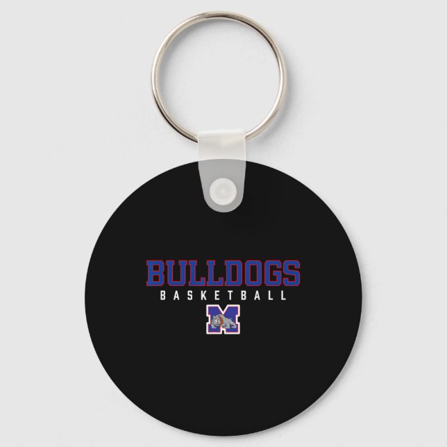 Mason Bulldogs Logo Sketll Hs  Key Ring (Front)