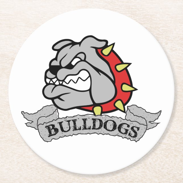 Mason Bulldogs Round Paper Coaster (Front)