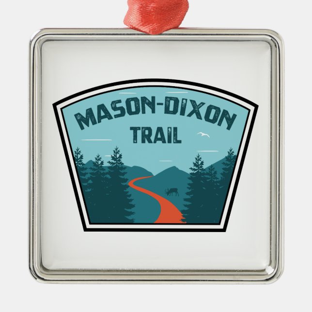 Mason-Dixon Trail Metal Tree Decoration (Front)