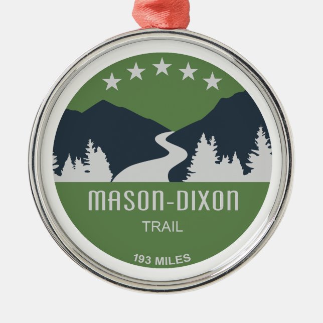 Mason-Dixon Trail Metal Tree Decoration (Front)