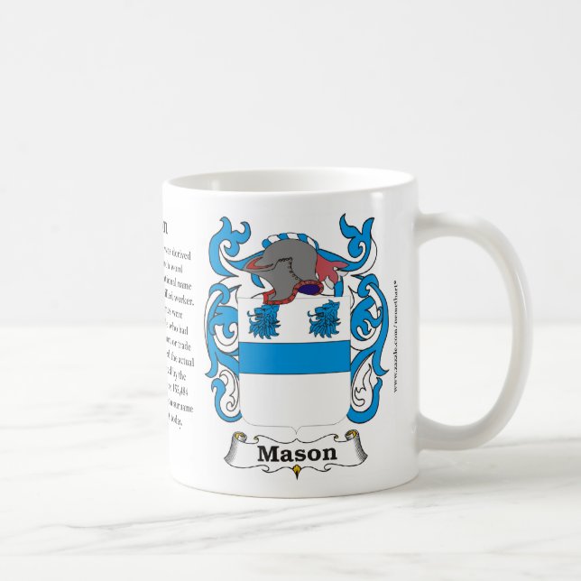Mason Family Coat of Arms Mug (Right)