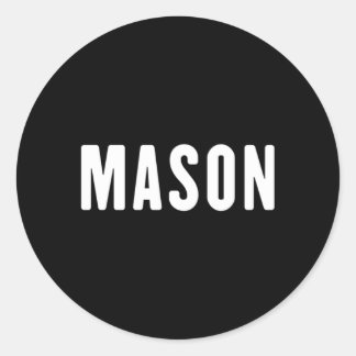 Mason First Name Mason Classic Round Sticker