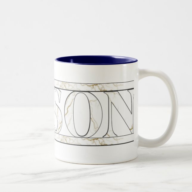 Mason in Marble Two-Tone Coffee Mug (Right)
