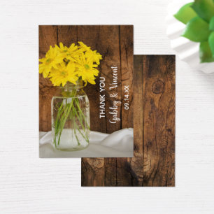 Mason Jar and Daisies Country Wedding Favor Tags