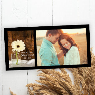 Mason Jar and Daisy Country Wedding Save the Date