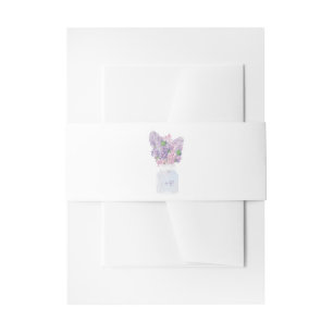 Mason Jar and Lilacs Elegant Rustic Wedding Invitation Belly Band